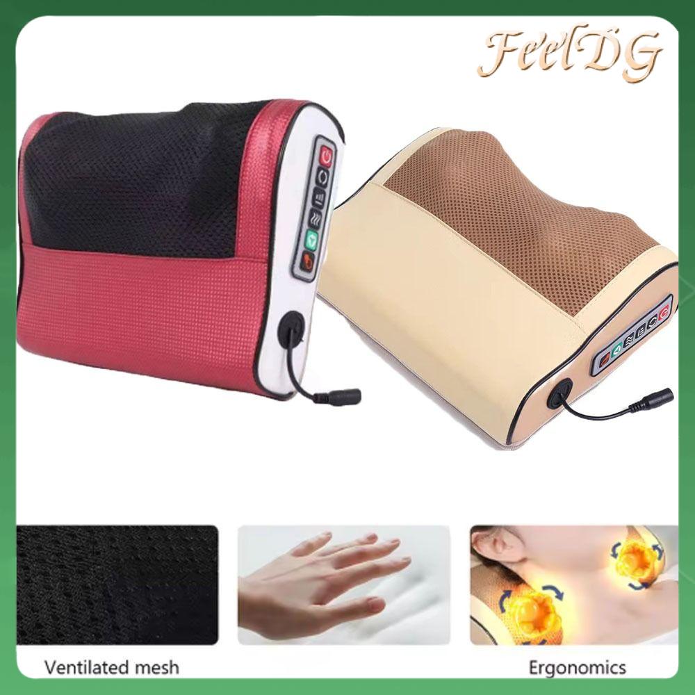FEELDG Thoáng khí Máy mát xa cổ điện Massage sâu Sử dụng đa chức năng Gối massage điện Phích cắm Mỹ Đệm massage