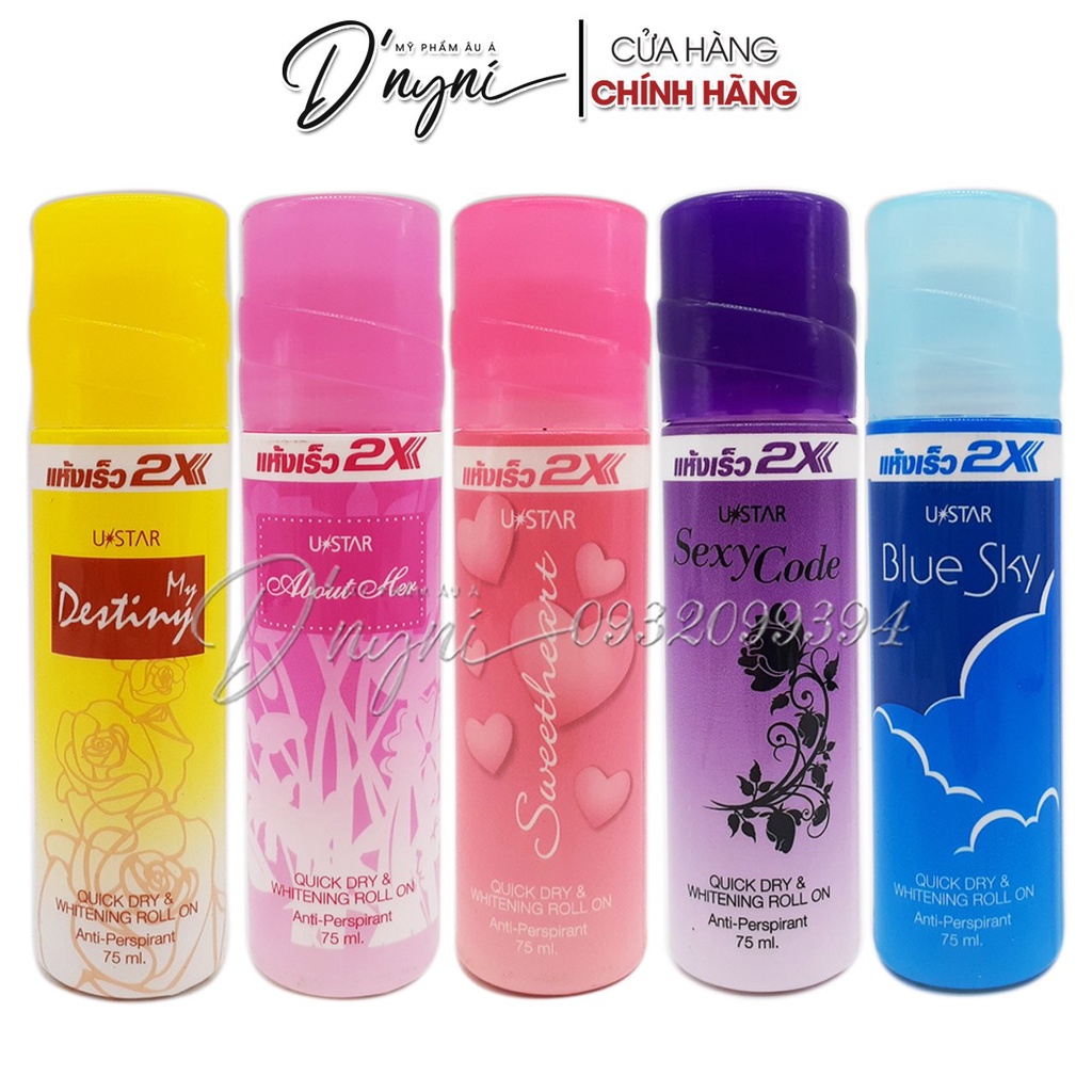 Lăn khử mùi trắng da Quick Dry & Whitening Roll On 75ml thái lan
