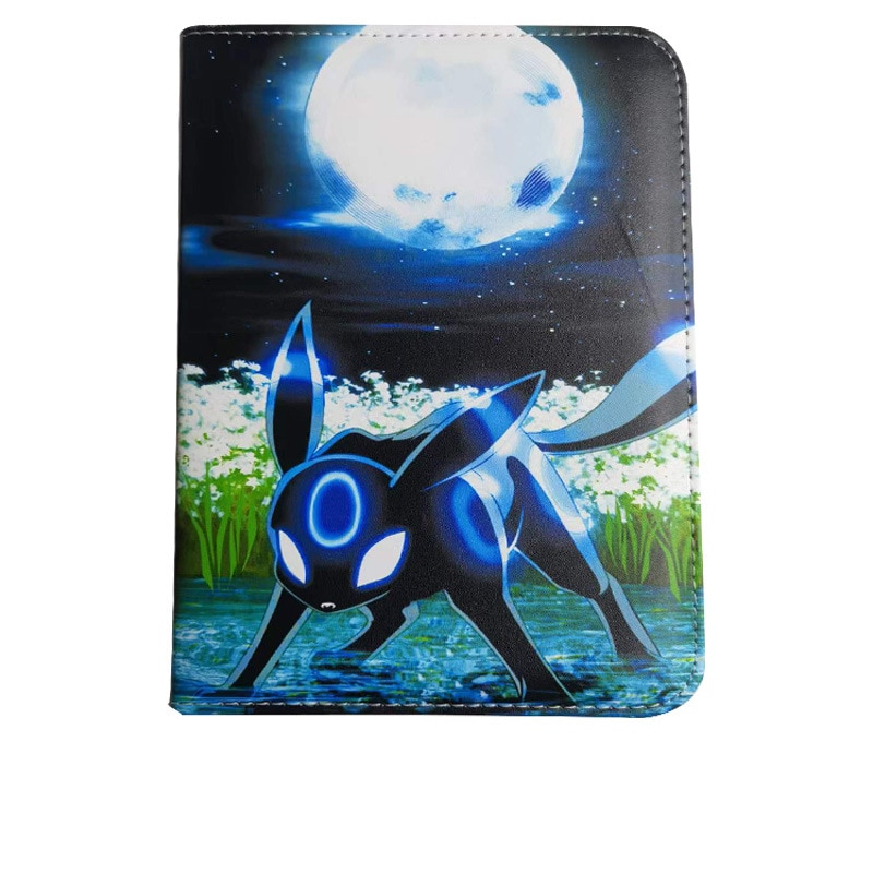 Thẻ Pokemon Album 400 thẻ chất kết dính chất liệu da PU TCG trò chơi dây kéo thẻ trang túi áo hai bên niêm phong trang cố định cho mtg/ptcg