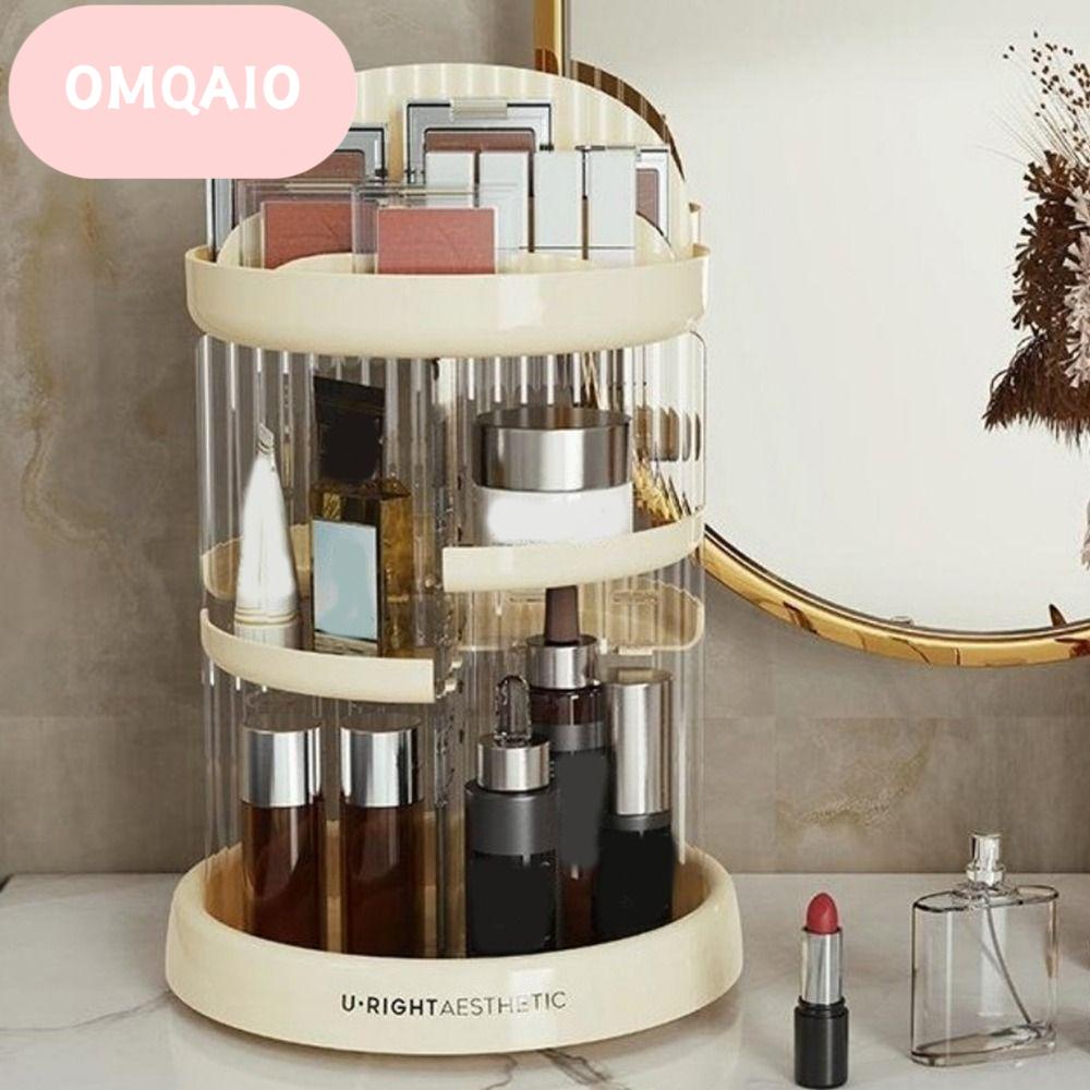OMQAIO ความจุขนาดใหญ่ ชั้นเก็บของหลายชั้น พลาสติก โปร่งใส ชั้นวางเครื่องสำอางหมุนได้ หลายฟังก์ชัน ประหยัดพื้นที่ ที่จัดระเบียบเครื่องสำอาง สำหรับห้องนั่งเล่น ราคา 1,291 บาท*ส่งฟรี