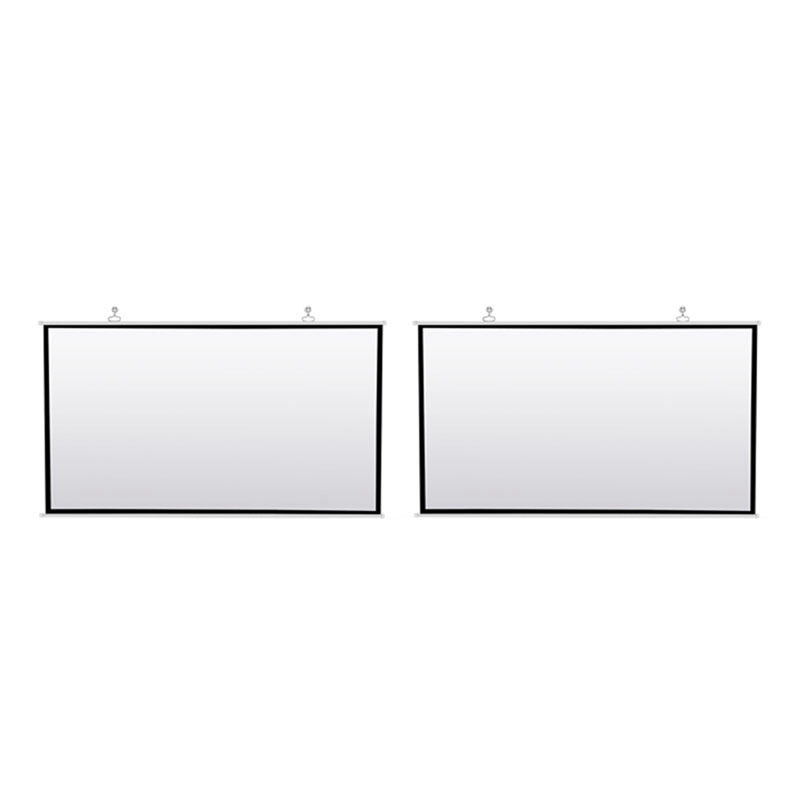 2X Portable Projector Screen for Home Theater Outdoor HD White Foldable Anti-Crease (72Inch)