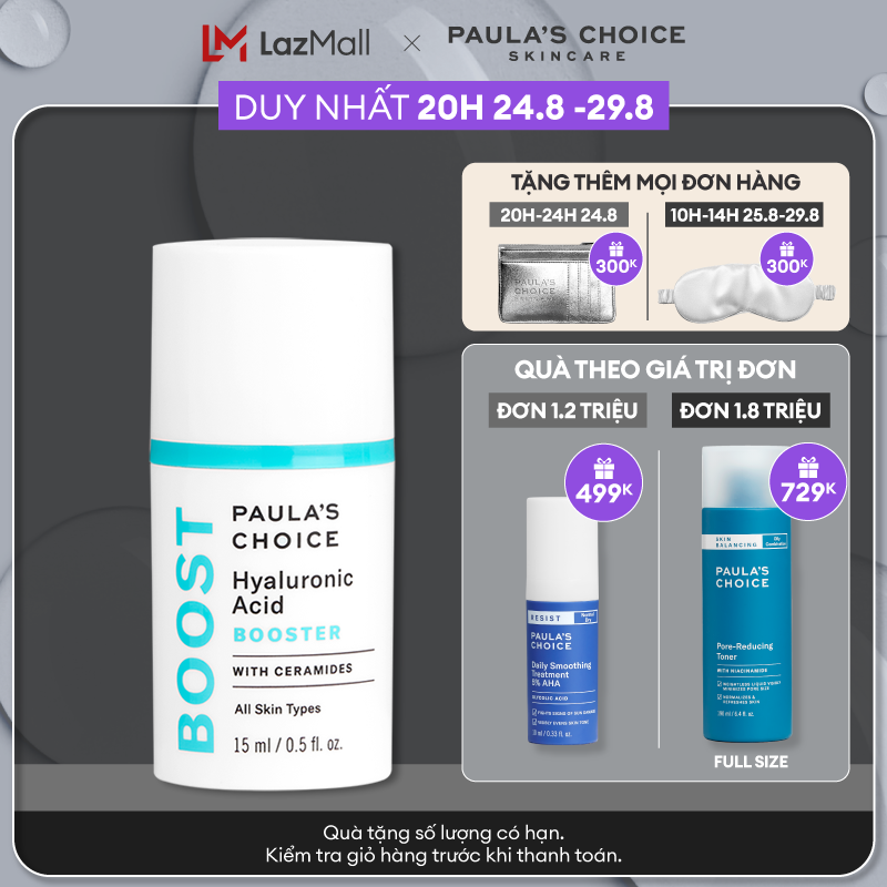 Tinh chất cấp nước làm căng bóng da Paula’s Choice Hyaluronic Acid Booster 7860