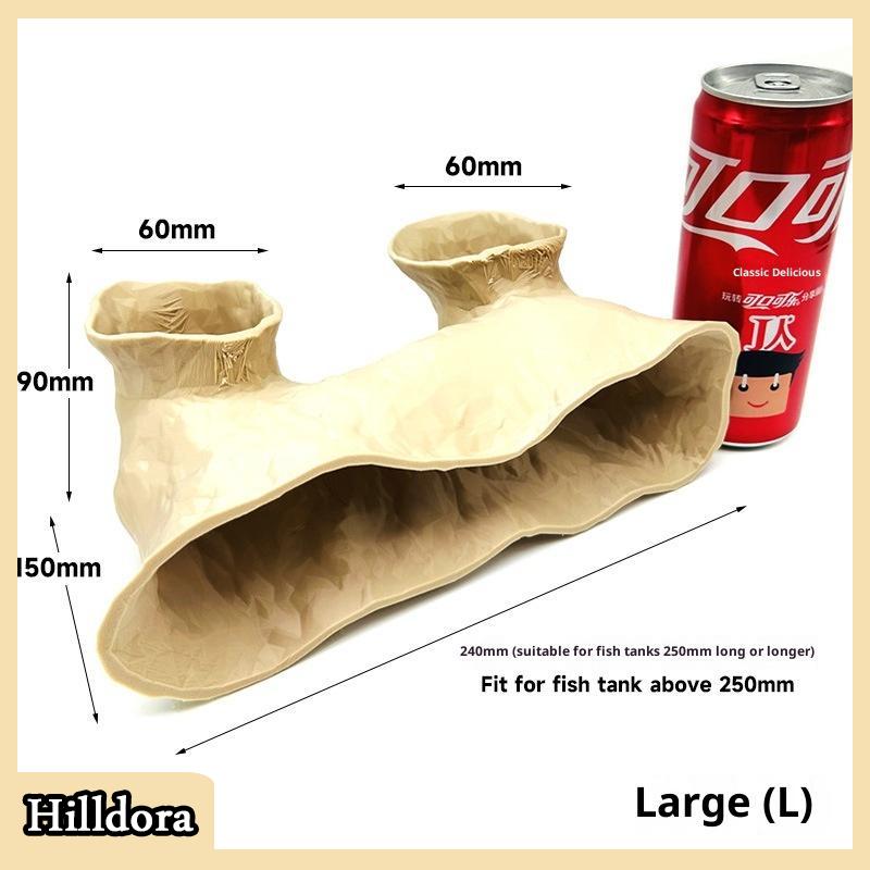 [Hilldora] Bể cá hang động ngầm cho tôm cá bò sát nơi trú ẩn Nhà Đường hầm hang động cảnh quan aqaurium trang trí - 8