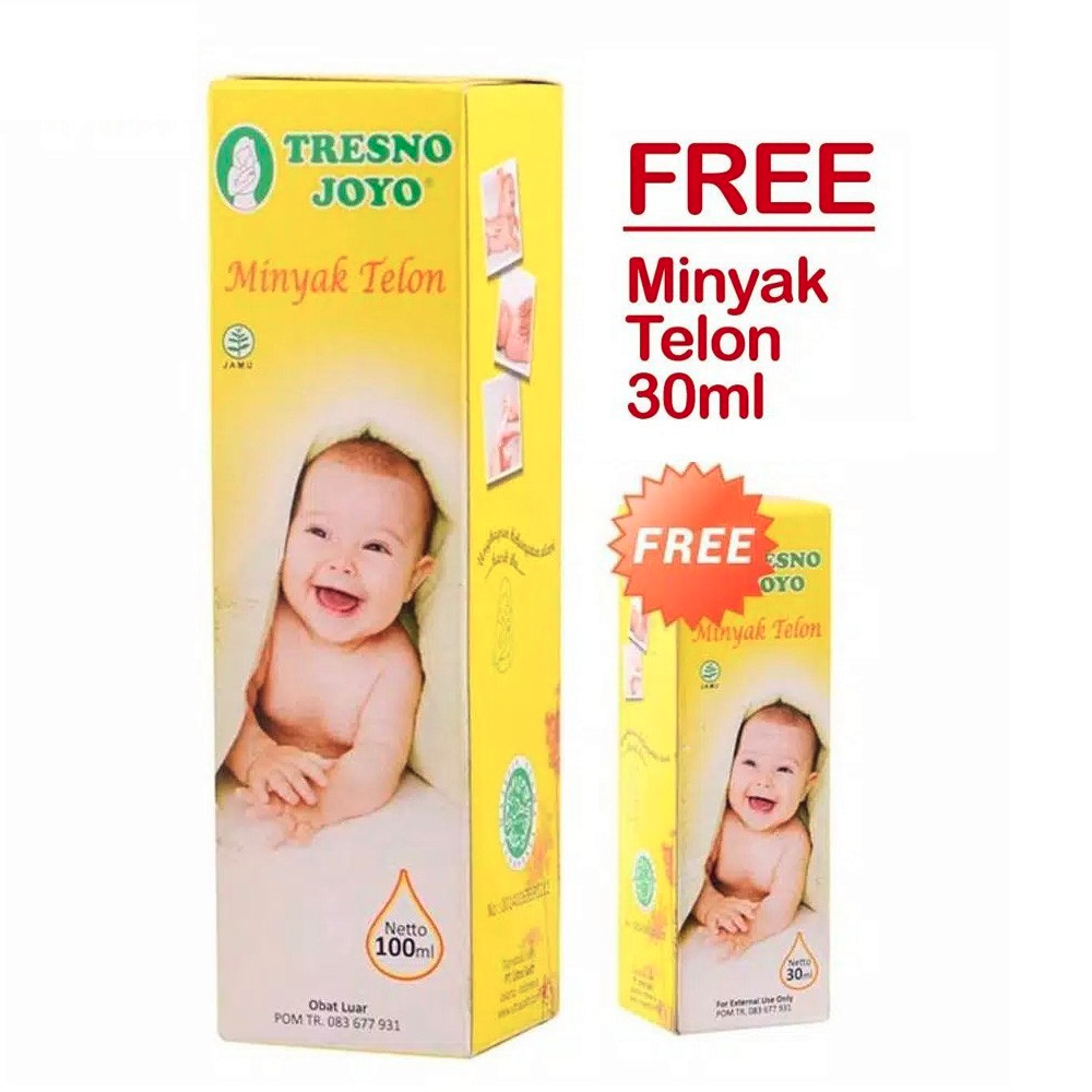 Minyak Telon Tresnojoyo 100 ML FREE KEMASAN 30 ML TELON HERBAL PLUS CITRONELLA