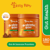 Zesty Paws Probiotic Bites for Dogs Gut Health [รสฟักทอง] (แบบนุ่ม 90 เม็ด) (หมดอายุ:01 2028)