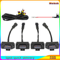 Mekek 4 cái lưới tản nhiệt ánh sáng đèn LED Xe Hơi Cắm và chạy ô tô chiều rộng ánh sáng IP67 không thấm nước tương thích cho thể thao OFF-ROAD