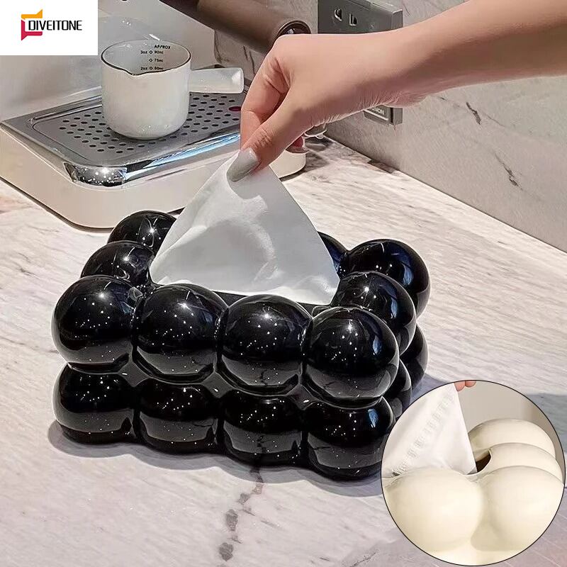 กล่องทิชชู่ดีไซน์เมฆอุปกรณ์ผ้าขนหนูกระดาษโต๊ะกาแฟในห้องนั่งเล่นที่ใส่กระดาษชำระตกแต่งห้องครัว ราคา 69 บาท*ส่งฟรี