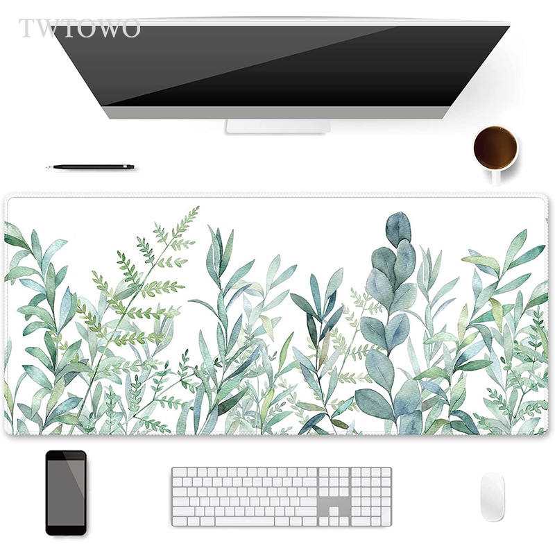 Lá Xanh nhà máy chuột Pad r XL Lớn nhà HD Mousepad XXL miếng lót bàn phím Bàn thảm chống trượt tự nhiên ruer văn phòng miếng lót chuột