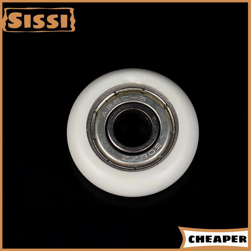 Sissi 1PC 608 ZZ 8x30x8.5mm POM Nylon Vòng loại con lăn bánh xe POM bọc 608ZZ mang ròng rọc bánh xe nhựa