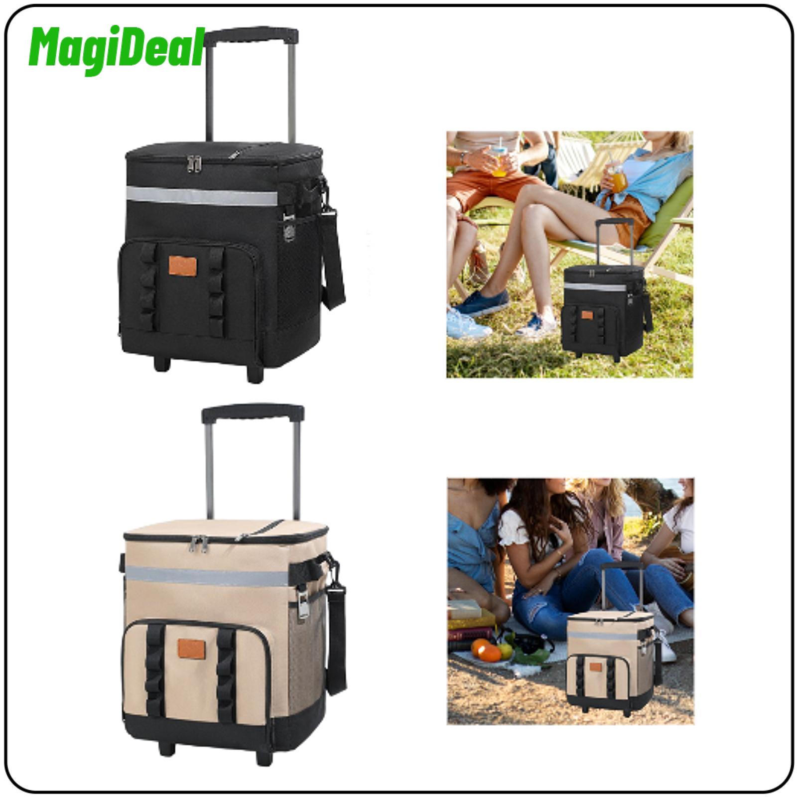 Cooler Bag Insulated Rolling Cooler Cart 35 L Keep Cold Portable Wheeled Ice Pack for Fishing Camping Travel Outgoings Hiking ราคา 2,448 บาท*ส่งฟรี