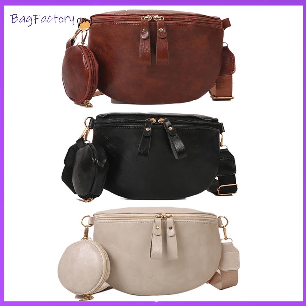 8TH Crossbody Bag Casual Sports Waist Packs with Small Purse PU Leather Portable Fashion Adjustable Strap for Weekend Vacation