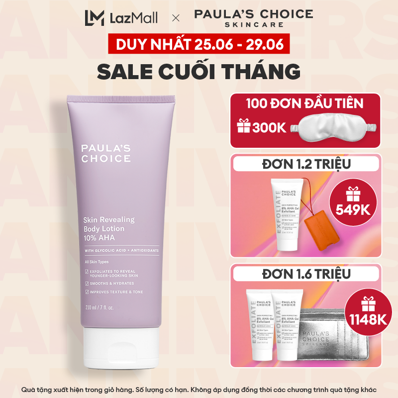 Kem dưỡng thể làm sáng da Paula’s Choice RESIST SKIN REVEALING BODY LOTION WITH 10% AHA 5900