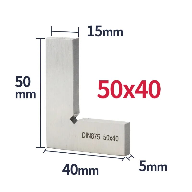 Khách hàng yêu thích 50x50/75x50mm phẳng CẠNH VUÔNG Cai Trị 90 độ góc thợ mộc kim loại hình vuông mộc set-vuông dụng cụ nghề mộc thước vuông