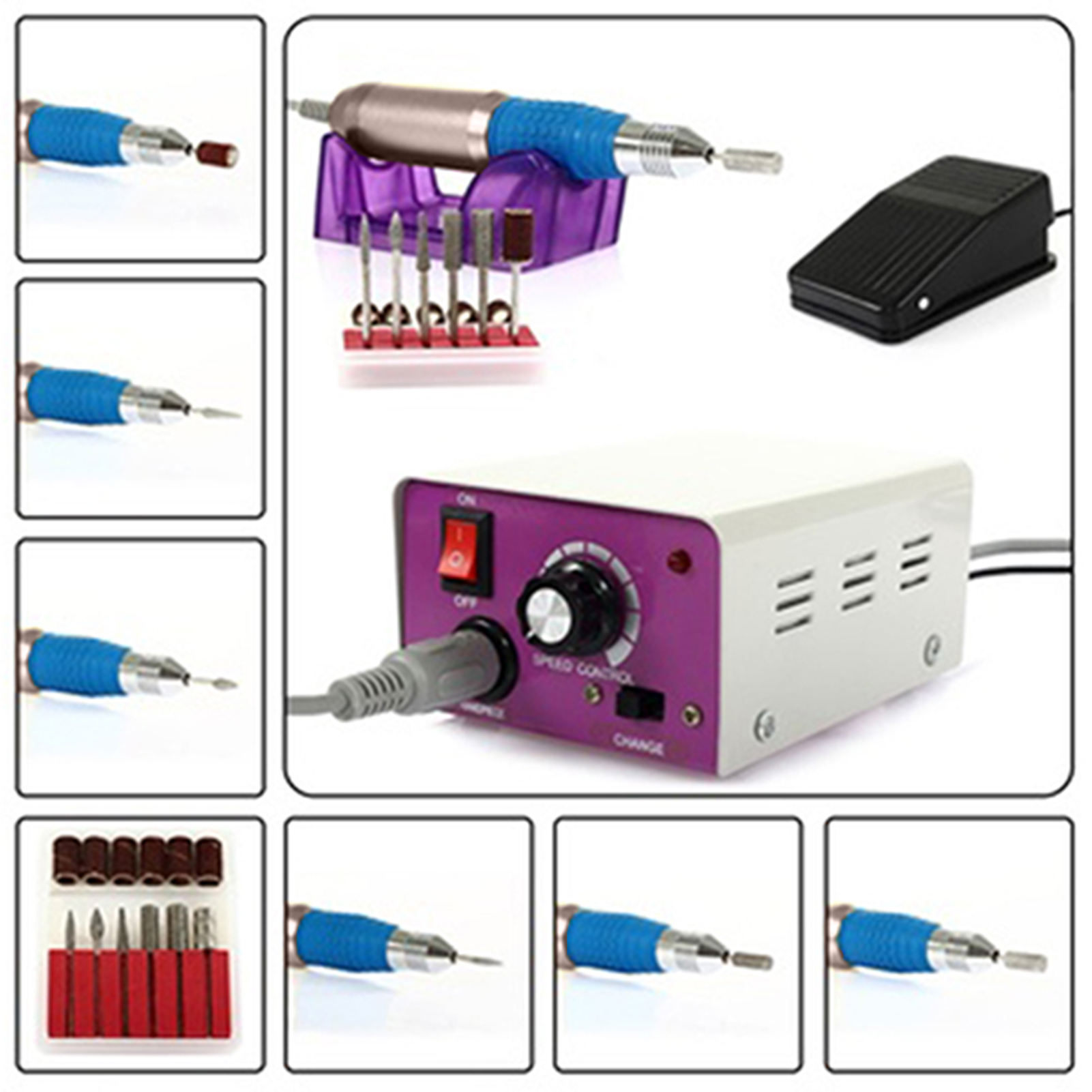 VUL MALL Electric Nail Art Polish Drill File Machine Manicure Pedicure Drill Bits Set ราคา 1,083 บาท*ส่งฟรี