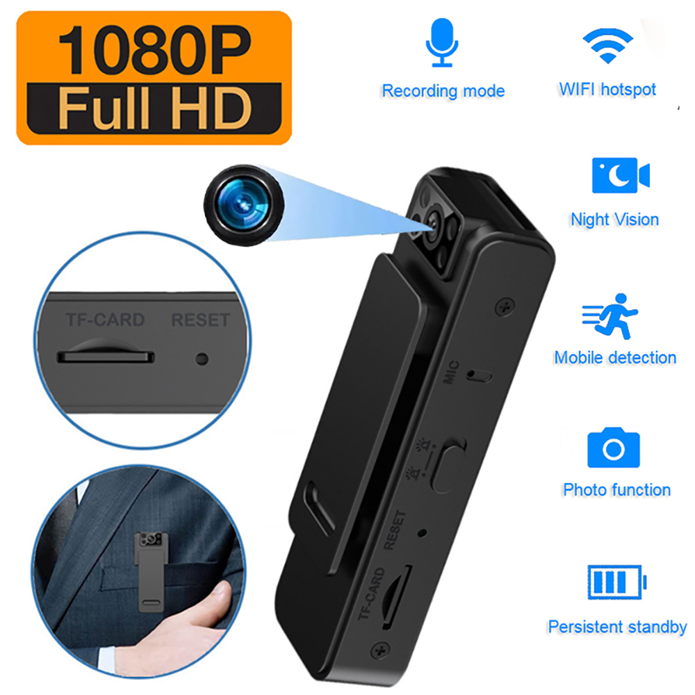 Máy ghi âm ghi hình máy ảnh kỹ thuật số nhỏ gọn 1080P WIFI ghi lặp lại máy quay phim phát hiện chuyển động camera thể thao