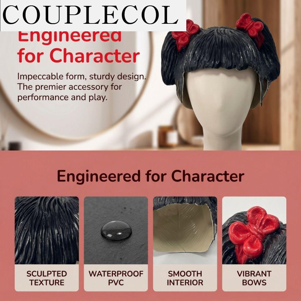 COUPLECOL ผมบ๊อบสั้น ลาเท็กซ์ สมจริง สวมใส่สบาย วิกผมแบบสองหาง ผมหางม้า นุ่ม วิกผมคอสเพลย์ งานปาร์ตี้ฮาโลวีน ราคา 700 บาท*ส่งฟรี