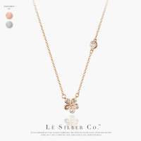 Le Silber Co. S925 Sterling Silver - Blooming Wildflower Garden Necklace Rantai Leher Perak