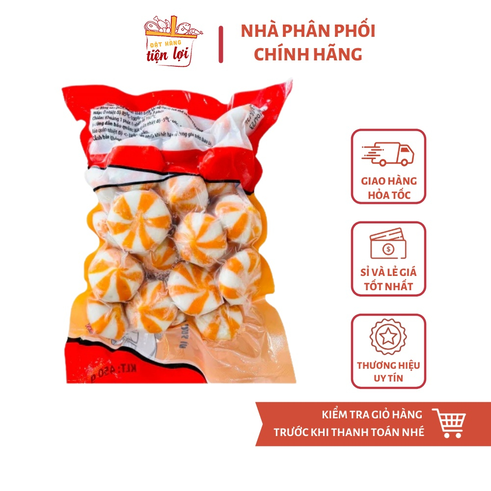 Cá viên nhân trứng cá Phú Mark 450g ( Giao Hoả tốc HCM 2H)