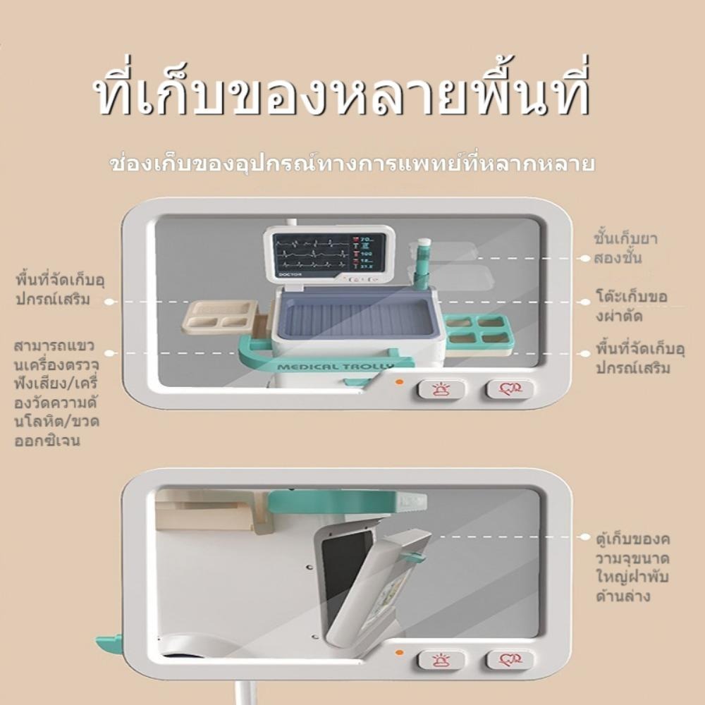 แพทย์แสงไฟฟ้ารอยบุบชุดเล่นของเล่นเด็กจำลองถามยาของแพทย์รถเข็น26ชิ้น ** ราคา 663 บาท*ส่งฟรี