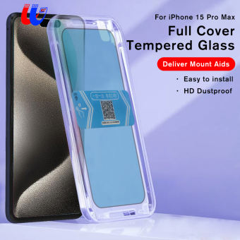 Cho iPhone 15 Loạt Với Định Vị Hộp Thứ Hai Dán kính cường lực vỏ bảo vệ màn hình cho iPhone 15 Promax Glass Iphone15 Promax 15 Cộng Với 15Pro 2023