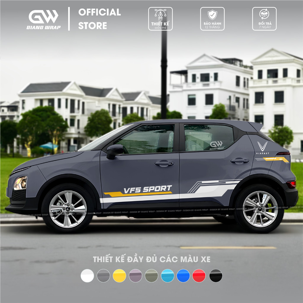Decal Tem dán xe VF5 Sport- Mẫu 002 - Tùy chỉnh thiết kế theo yêu cầu Giá 365,000 Đồng*Miễn phí vận chuyển