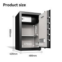Deli Locksworth Fingerprint Digital Safe Box Anti-Theft Security Cabinet Password Safe with Key Emergency