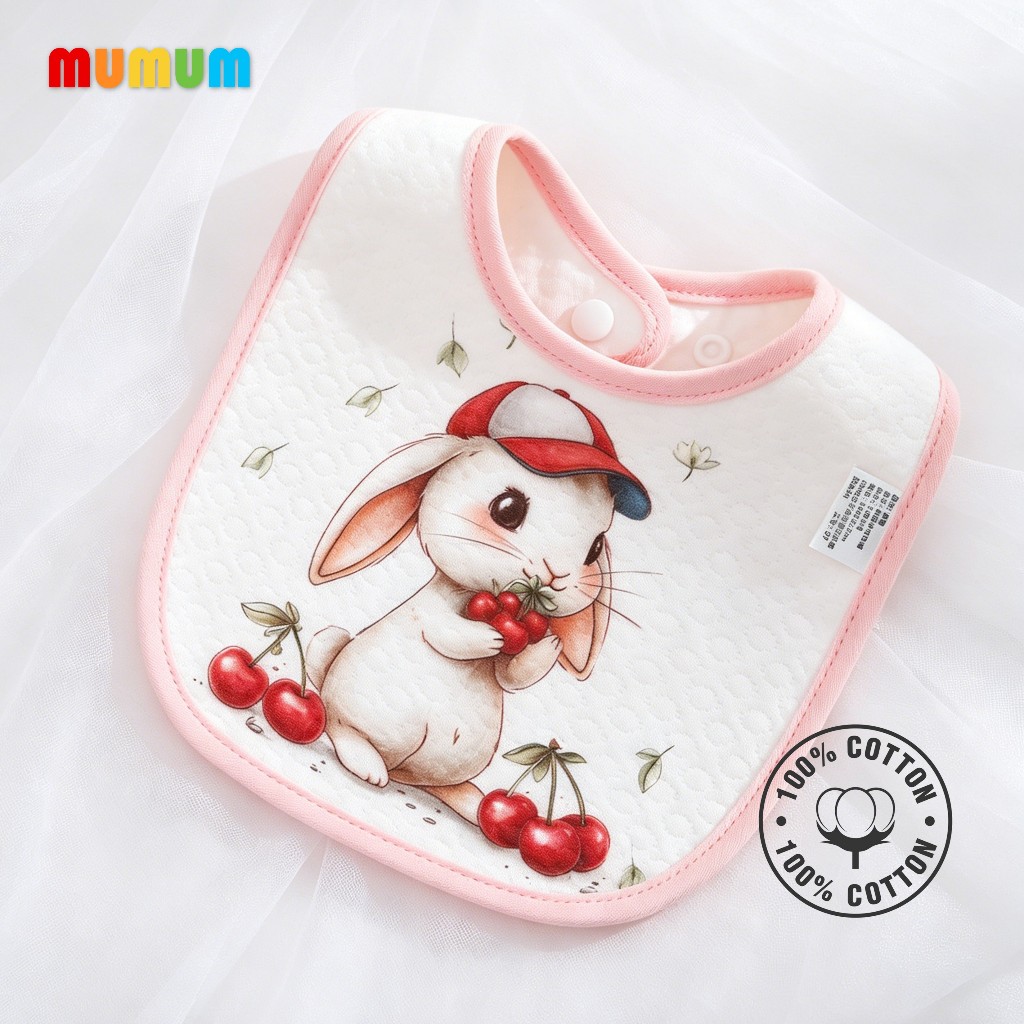 MUMUM Waterproof Baby Bibs - U Shape with Adjustable Snap Closure