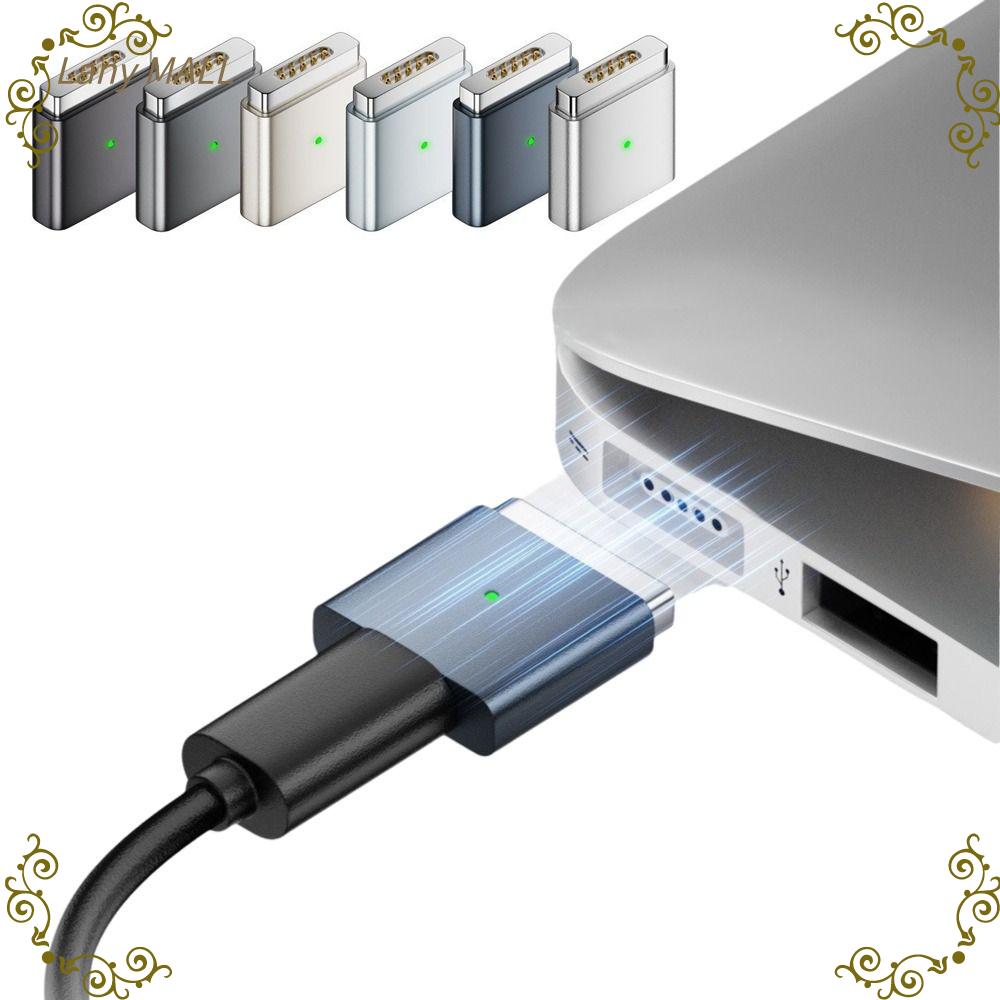 LANY MALL PD 100W Bộ chuyển đổi USB Type-C sang Safe 2 Sạc nhanh Đèn báo Bộ chuyển đổi cáp USB-C Nữ sang Nữ Chống mài mòn Đầu nối laptop Cho MacBook Pro 15 inch A1398 A1424 MC976 ME294.