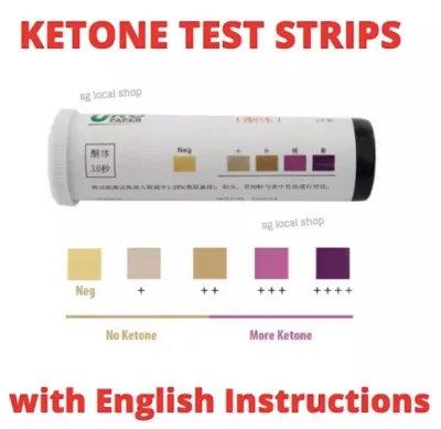 [SG In-Stock] Ketone Test Sticks Urine Strips Keto Ketosis Ketogenic Diet Tester Low Carb Diet Keto Stick LCHF Paleo Diet Ketones