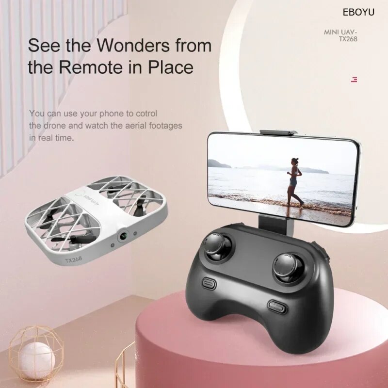 NewMini Drone Pocket UFO Mini Máy bay điều khiển từ xa Đồ chơi máy bay không người lái H107 4K 8K Quadcopter với máy ảnh Truyền thời gian thực