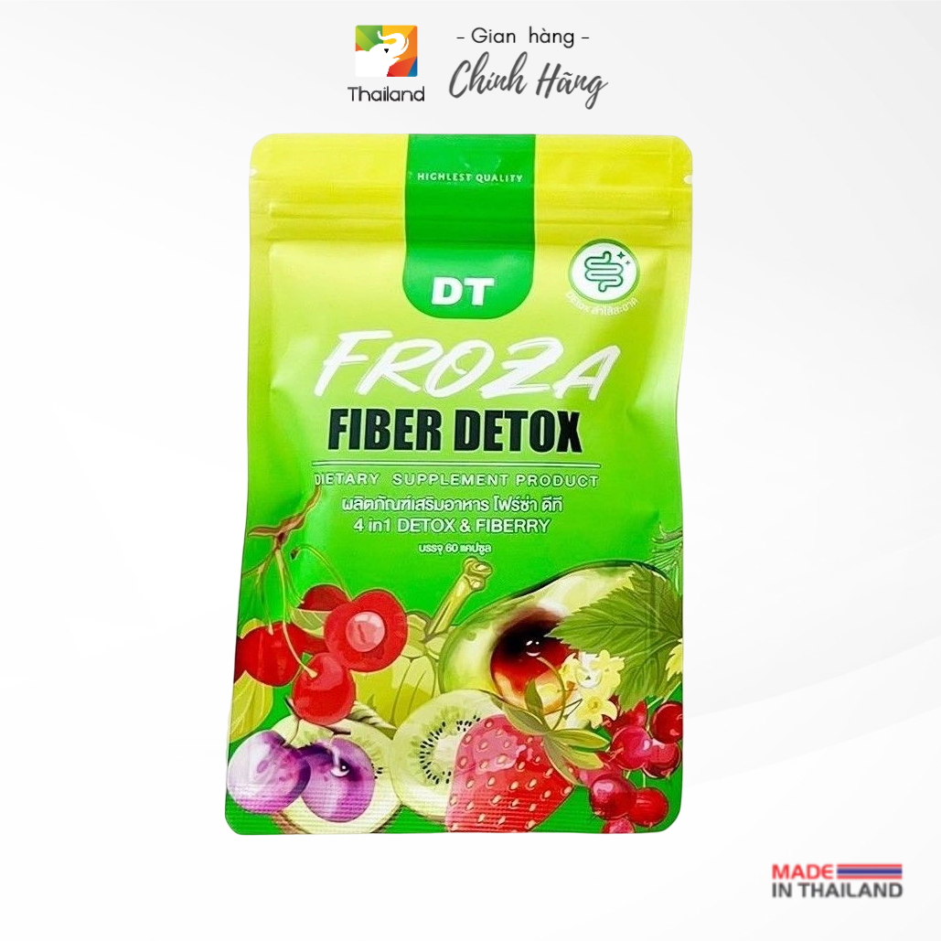 Viên uống bổ xung chất xơ đào thải mỡ Froza Fiber Detox 2 in 1 Detox &