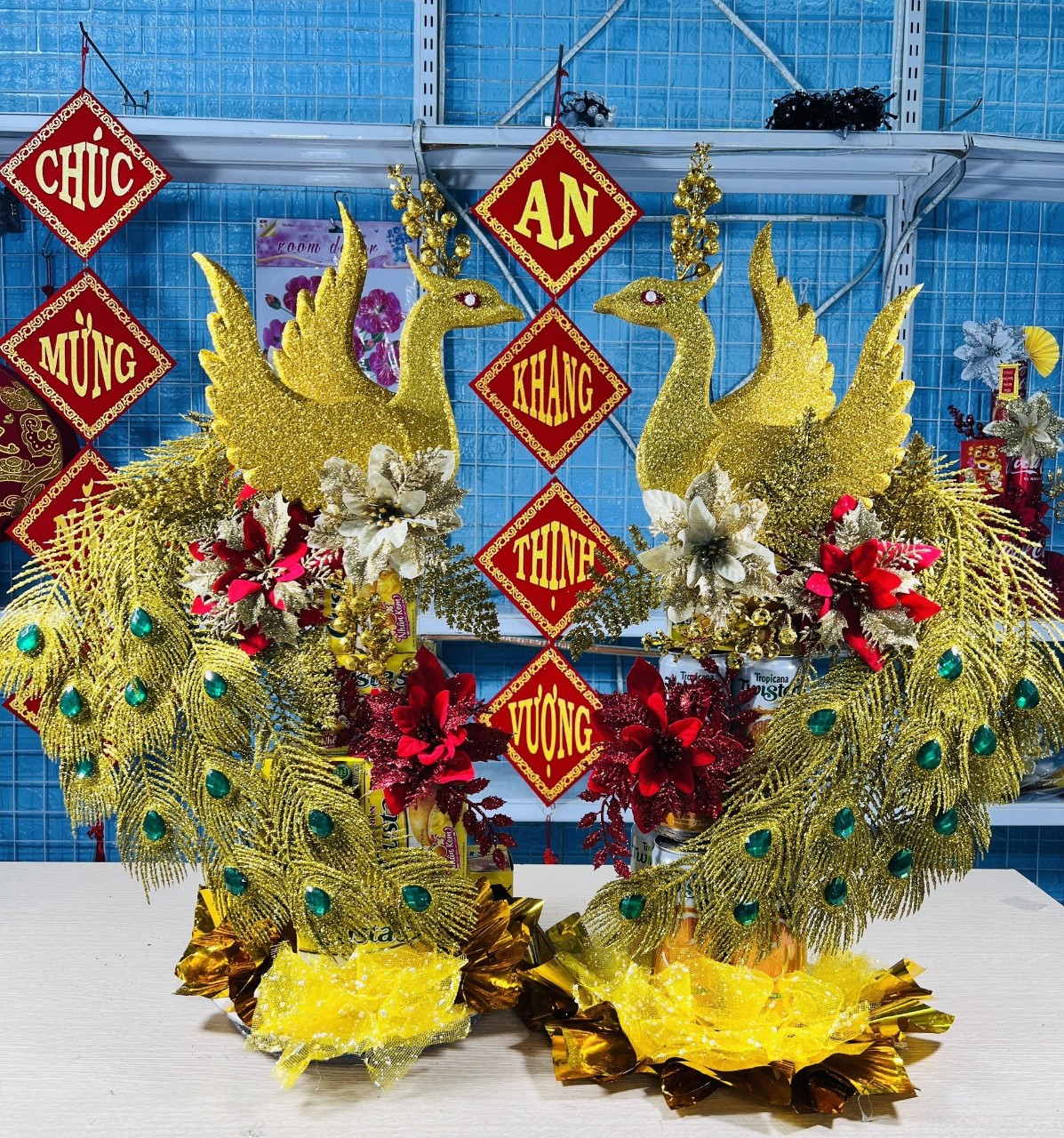 Set phụ kiện tháp Công Phượng trang trí tháp bánh, tháp nước, tháp oản ngày lễ Tết- Quang Hưng Plaza