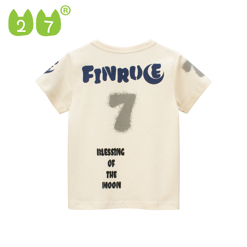 27kidsเสื้อผ้าเด็ก ฤดูร้อนรุ่นใหม่เสื้อผ้าเด็กเสื้อยืดผ้าฝ้ายแขนสั้นเด็ก ราคา 159 บาท*ส่งฟรี