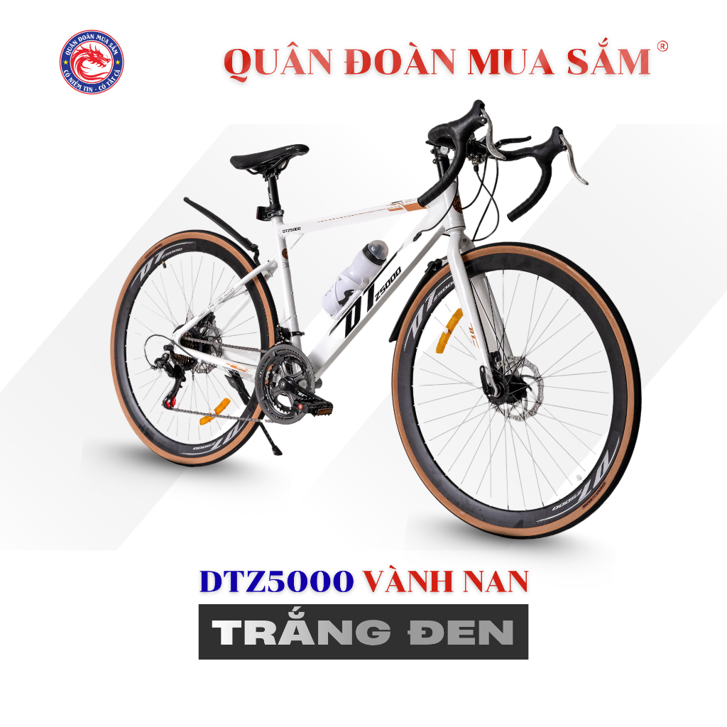 Xe Đạp Tay Đua Cong DTZ5000 - Xe Thể Thao Khung Nhôm Cao Cấp, Phanh Đĩa, Tốc Độ Đỉnh Cao 2026