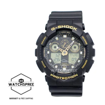 [WatchSpree] Casio G-Shock Special Color Models Black Resin Band Watch GA100GBX-1A9 GA-100GBX-1A9