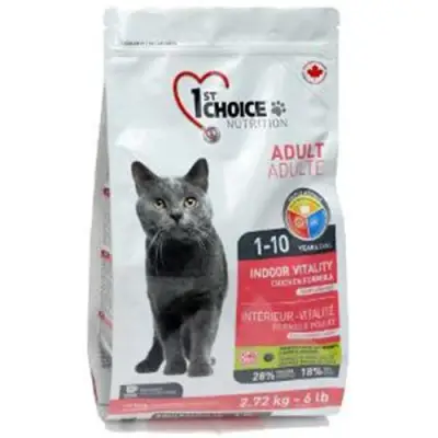1ST CHOICE CAT ADULT, INDOOR VITALITY, CHICKEN 2.72kg