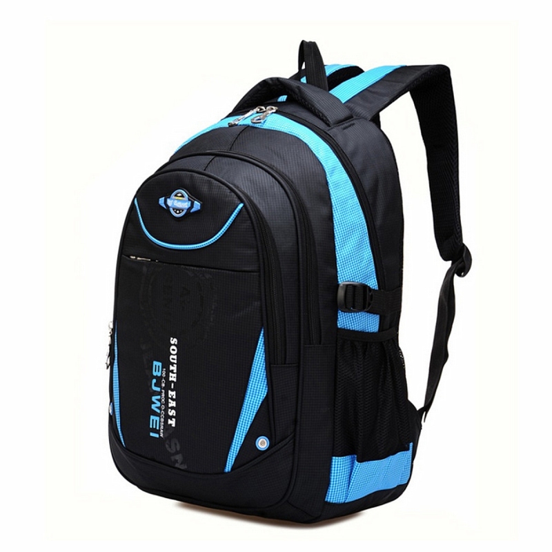 Children Boys Student Waterproof Backpack School Bookbag Rucksack Shoulder Bag Blue