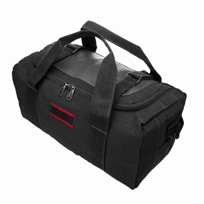 Durable Large Capacity Canvas Travel Duffle Bag Sports Gym Camping Oversized Shoulder Bag Tote Handbag Weekender bags for Men and Women Folable - intl