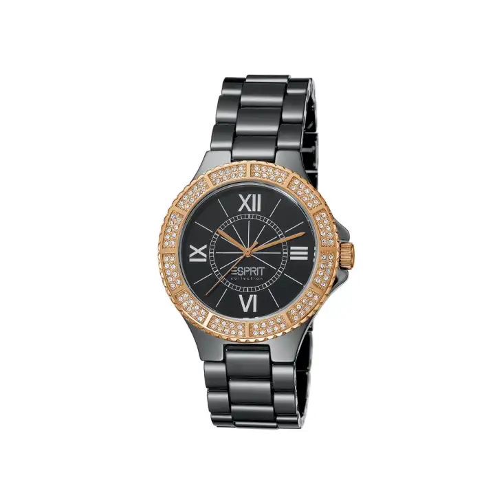 Esprit Collection - Isis Kyrtos Rosegold - Black Ceramic Bracelet (EL101322F09)