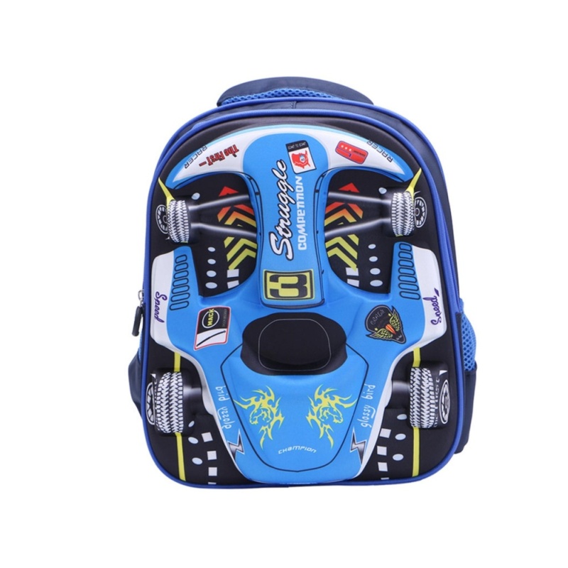 Fashion 3D Cars School Bag Backpack Children Kid Back Pack Boy Girl Bookbag - intl