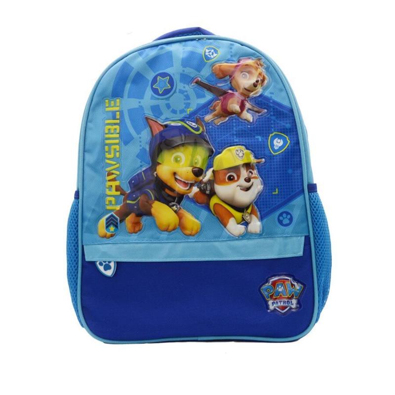 Kidztime x Paw Patrol Pawsible Children Kids Cartoon Character 15 Backpack School Bag For Boys-Waterproofed School Backpack-Lightweight Bags-Ergonomic Extra Padded Shoulder Straps-Ergonomic Back Support-Eco Friendly Material+ Preschool Name card Slot