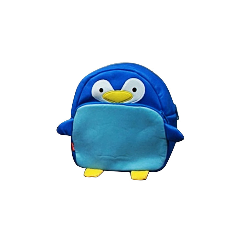 Unisex Children Kids Baby PU Leather Cartoon Animal School Bag Schoolbag Backpack for 1-8 Years Old Baby Penguin