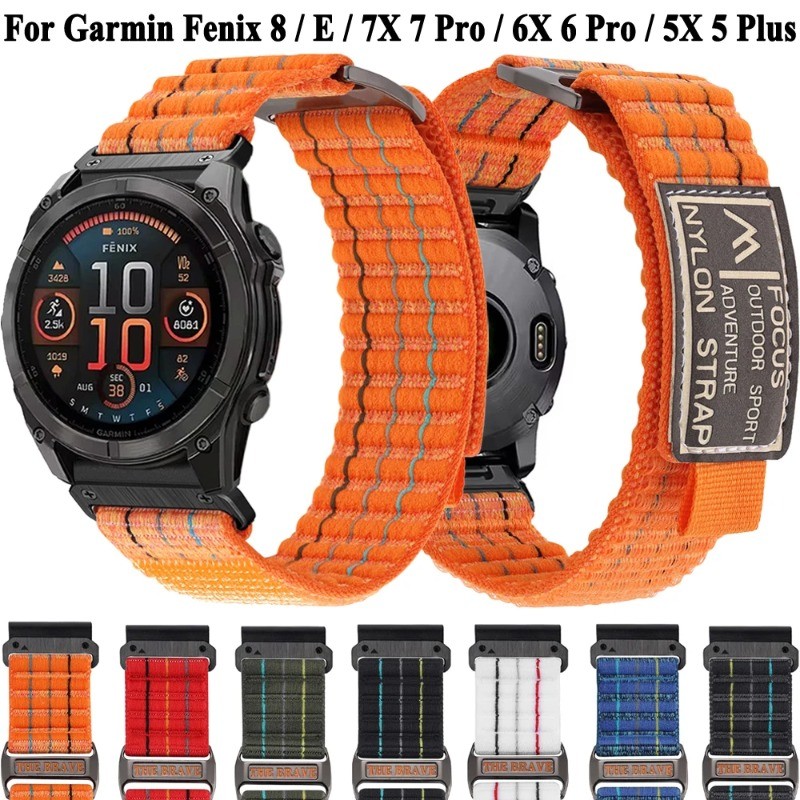 22mm 26mm Nylon Watchband For Garmin Fenix 8 7 7X Pro, Fenix 6 6X Pro, Fenix 5 5X Plus QuickFit Strap Bracelet ราคา 422 บาท*ส่งฟรี