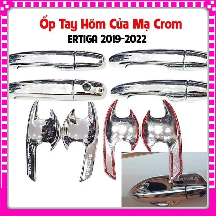Ốp tay hõm cửa mạ crom Ertiga 2019-2020-2021-2022 chông trầy ô tô - FBK t