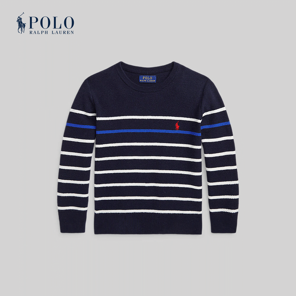Polo Ralph Lauren Kids Boys Sweater-Striped Mesh-Knit Cotton Sweater CWPOSWEB6820495 410 Navy-410 ราคา  6,100 บาท*ส่งฟรี