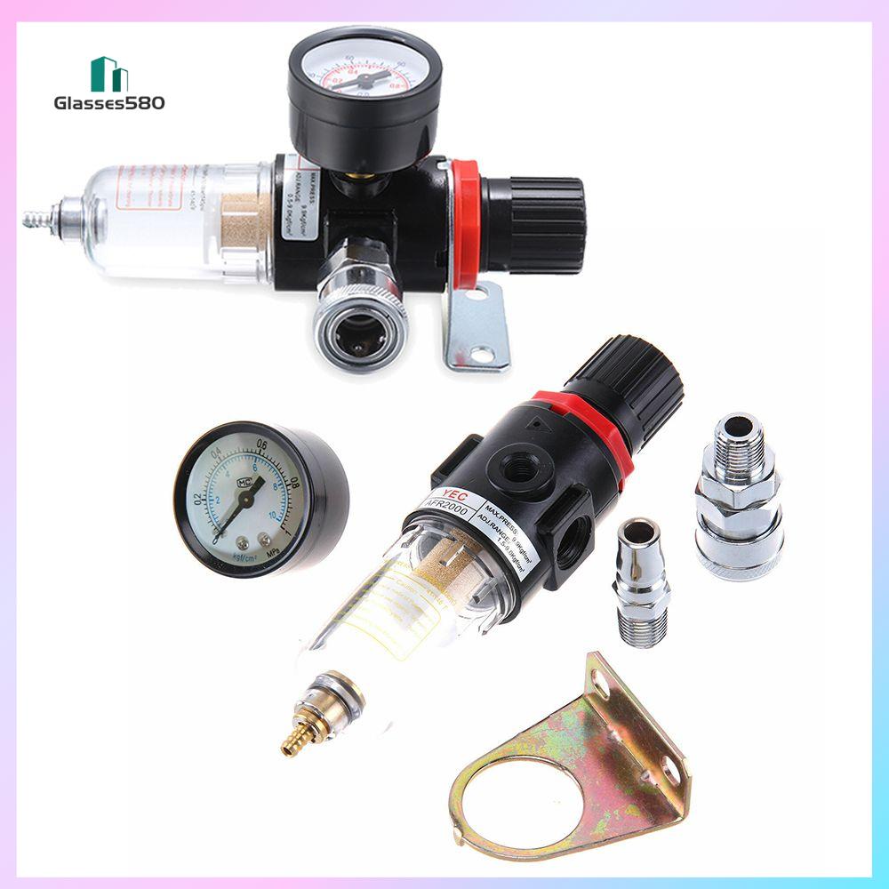 ★COD+IN STOCK+Chuyển phát nhanh★ Máy Nén Khí Và Máy Bơm Hơi Phụ Tùng Và Phụ Kiện Xe Cộ Dụng Cụ Làm Sạch Bộ Tách Đồng Hồ Đo Áp Suất Nước Bẫy Nước Bộ Lọc Máy Nén Khí BSP 1/4 Máy Tách Nước Dầu, Bộ Lọc Ống Khí