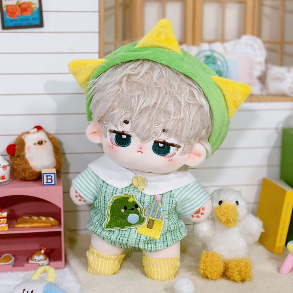 EEDINGH Khủng Long Quần áo búp bê cotton 20cm Ăn mặc Bộ đồ thường ngày Quần áo đồ chơi vải nhung lông Quần áo đồ chơi nhồi bông Mini Bộ quần áo búp bê nhồi bông Búp bê vải bông 20cm