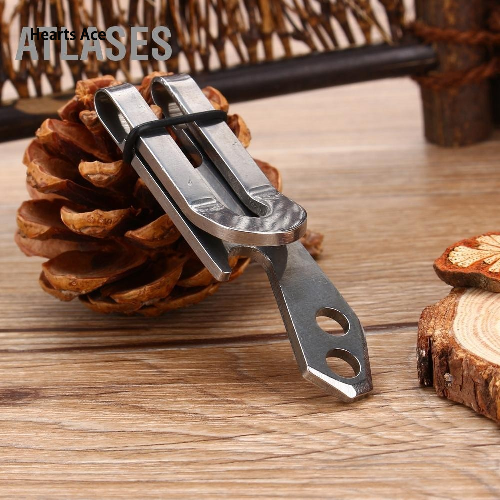 New EDC cash clip stainless steel hook lock wire beer bottle opener ราคา 26 บาท*ส่งฟรี