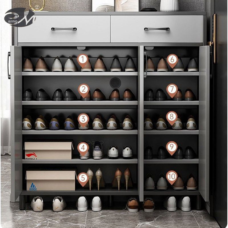 Shoe cabinet 2022 new home entrance foyer cabinet, large capacity storage rack outside the entrance of the building, shoe rack ราคา 1,677 บาท*ส่งฟรี
