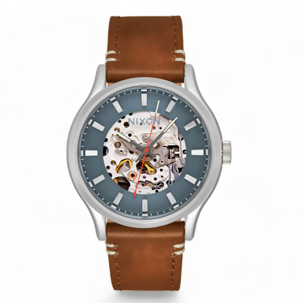 Nixon Automatic Spectra Leather NXA13725195-00 นาฬิกาข้อมือผู้ชาย สายหนัง สีน้ำตาล หน้าปัด 42 มม. ราคา 8,450 บาท*ส่งฟรี